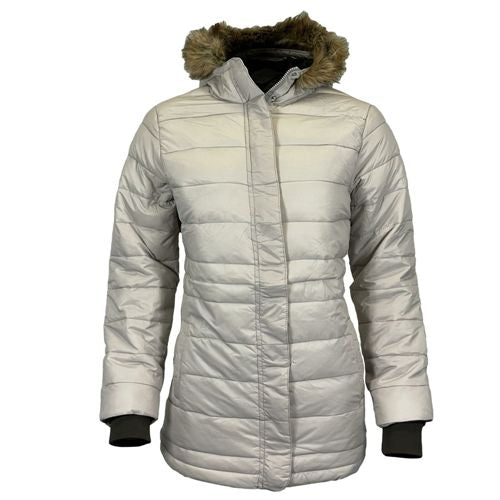 Womens Long Faux Fur Padded Parka Coat-6