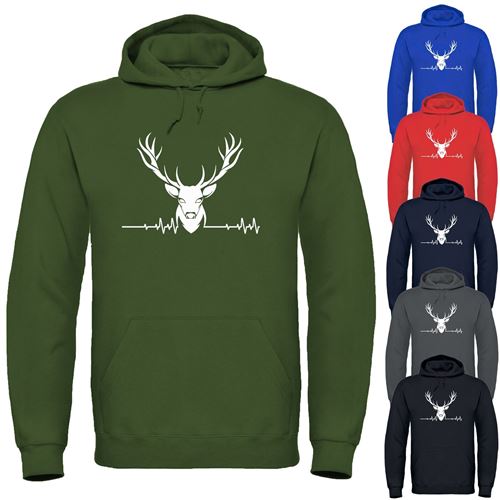 "Stag ECG" Hoodie-42