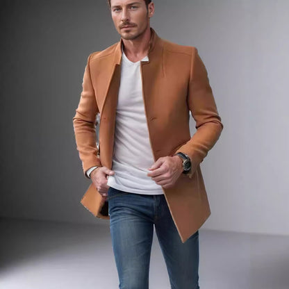 Slim Single-Breasted Solid Color Business Jacket