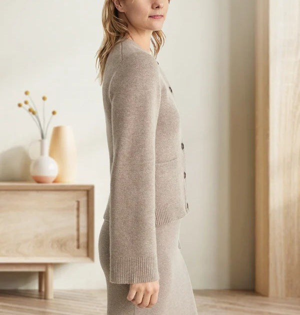 Buttoned Cosy Knit Cardigan