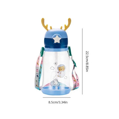 Deer Horn Cartoon 600ml Sippy Cup