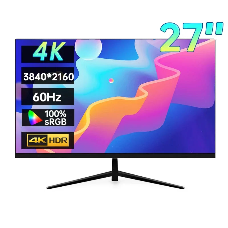 REALZA 4K UHD 27 Inch Narrow Edge Monitor 3840 x 2160p - 60Hz Gaming Monitor