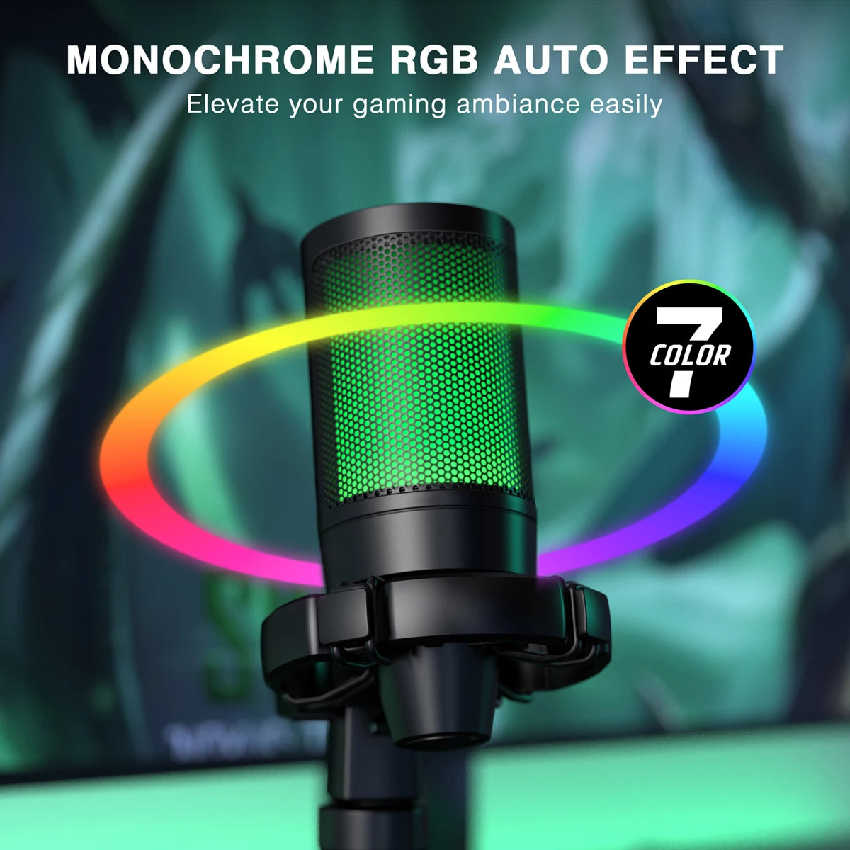 AmpliGame by FIFINE RGB USB Light-Up Gaming Microphone