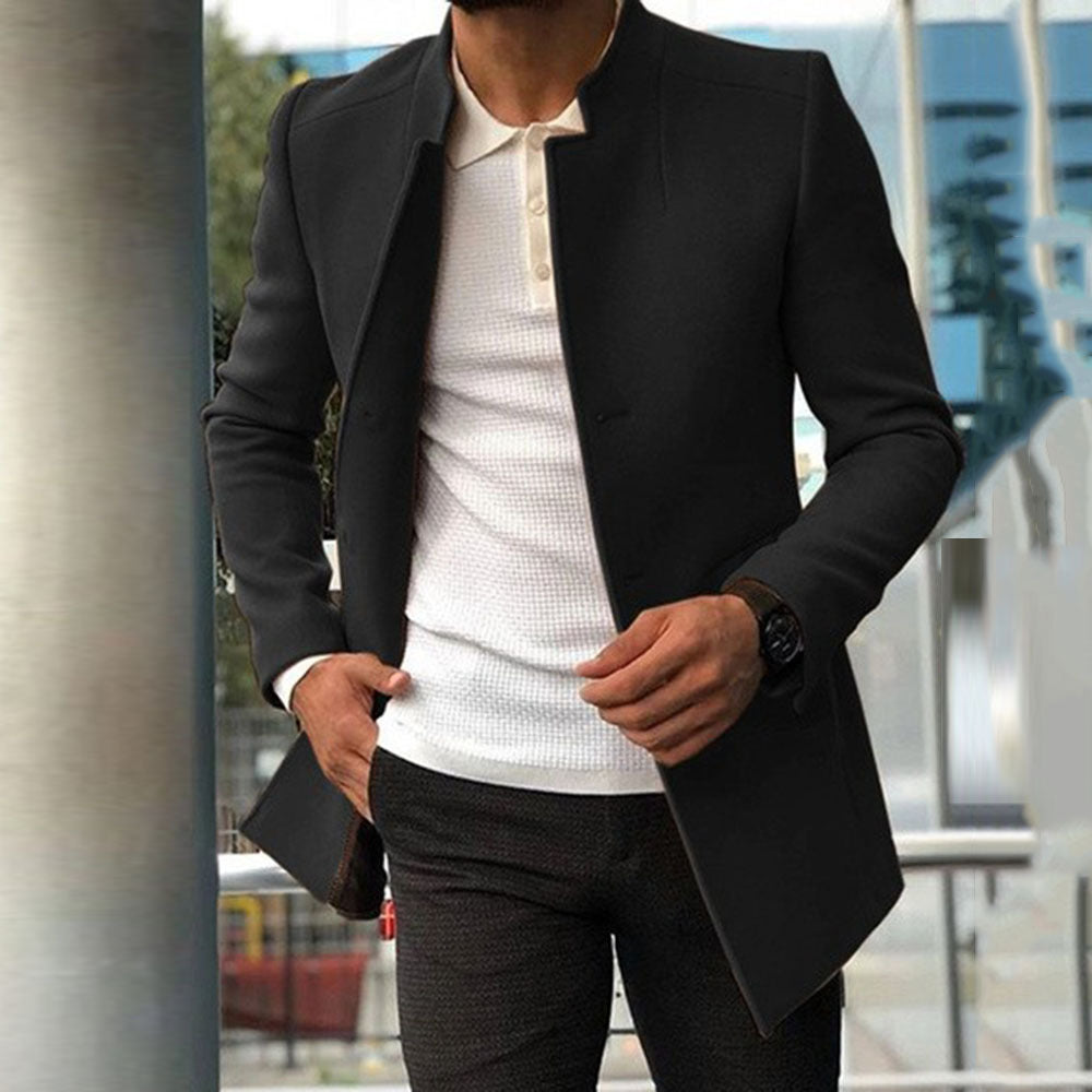 Slim Single-Breasted Solid Color Business Jacket