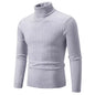 Turtleneck Sweater Solid Color Pullover