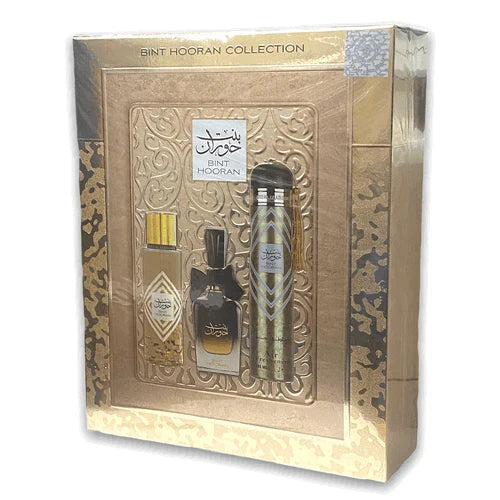 3 in 1 Gift Set - Bint Hooran Collection (1x Perfume Mist 250ml, 1x Eau De Parfum 100ml, 1x Air Freshener 300ml) - Unisex (Suited to women)
