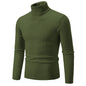 Turtleneck Sweater Solid Color Pullover