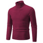 Turtleneck Sweater Solid Color Pullover