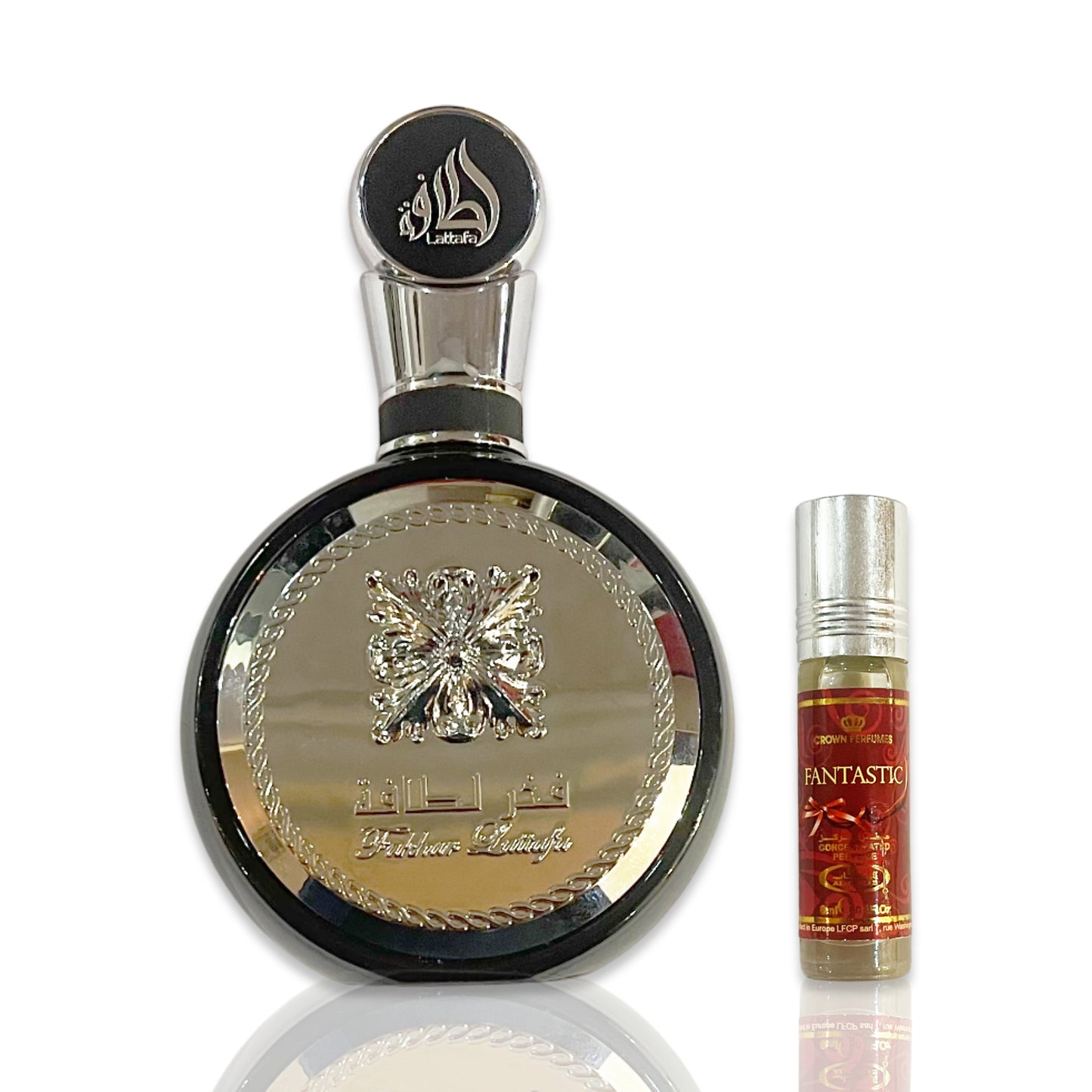 Fakhar Lattafa Silver 100 ml Eau de Parfum + FREE 6 ml Perfume Oil (Selected by Begin Bargaining)