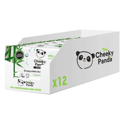 The Cheeky Panda Bamboo Biodegradable Baby Wipes 1 Count (Pack of 12)